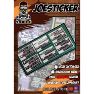 Sticker Emblem 1.8 EXI 1.6 GLI 1.5 GLI DOHC SOCH Super Chrome + Black background