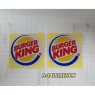 BURGER KING STICKER COLLECTION