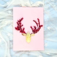 乾燥花聖誕卡片-猜猜我是誰 麋鹿還是馴鹿 聖誕禮物