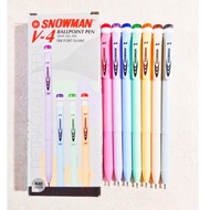 Pulpen Snowman Lucu Warna Pastel