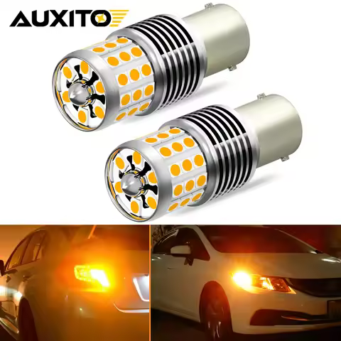 AUXITO 2Pcs BAU15S P21W T20 7440 W21W LED CANBUS Turn Signal Light for Mazda 3 6 5 2 Toyota Corolla 