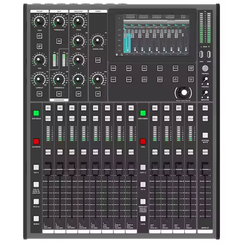 Paulkitson Digital Mixer Audio Professional Sound Table 12/16-Channel Mixing Console For DJ Stage Pe