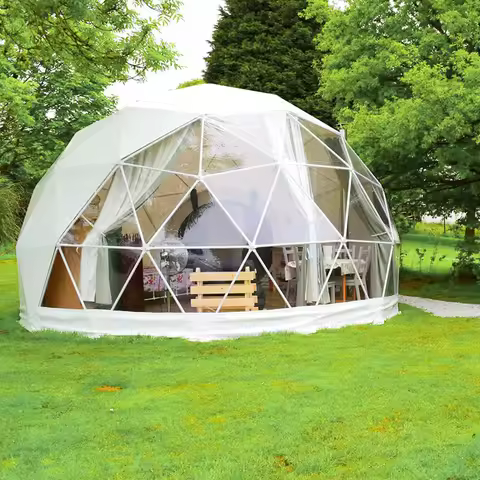 White and Transparent PVC Roof Geodesic Dome Tent Spherical Tent for Sale