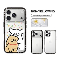 CASETiFY ดอกไม้เล็กสุนัขน่ารัก Crylic กับ Magsafe เคสสำหรับ IPhone 17 Pro Max/ 17 16 15 14 13 Pro Ma