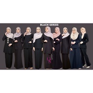 📍[BLACK HITAM] BAJU RAYA 2023 KURUNG PLAIN MODEN RIBEN/RIAU/KEDAH POKET/RUFFLE/SKIRT SEDONDON RAYA B