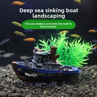 Pirate Ship Aquarium Landscaping Fish Tank Landscaping Decoration Ship Hiding House Decoration Ship 