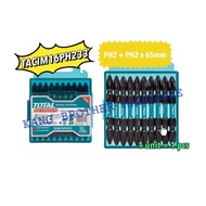 TOTAL IMPACT SCREWDRIVER BITS PH2+PH2 x 65mm TACIM16PH233
