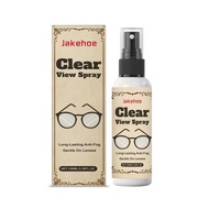 Jakehoe 100ML Clear View Anti-Fog Spray for Glasses, Long-Lasting Lens Defogger for Eyeglasses, Gogg