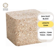 【Ready Stock】NEW 75mm thickness kayu block/Saw dust wood block/ wooden block kayu/ 75x75x90mm / DIY/