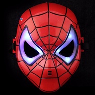 Topeng Cosplay Adiwira Anime dengan Lampu LED – Spiderman