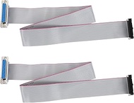 uxcell IDC Wire Flat Ribbon Cable DB25 Female to FC-26 Female Connector 2.54mm Pitch 50cm Length 4pc