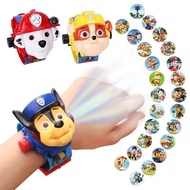 Anime Paw Patrol Toys Digital Watch Projection 24 Style Cartoon Patterns Time Clock Pat Patrouille Toy Kids Birthday Gift