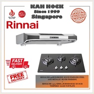 RINNAI RH-90ER SLIMLINE HOOD STAINLESS STEEL+RINNAI RB-7303-GBSM 3 BURNER HOB BUNDLE