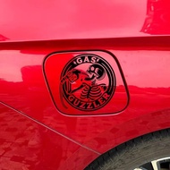 QMYHM3949 Unique Funny Retro Car Fuel Tank Cap Sticker GAS/GUZZLER Locomotive Sticker
