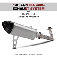 Motorcycle Exhaust Full System Modify Manifold Carbon Muffler Escape For ZONTES 368 368G