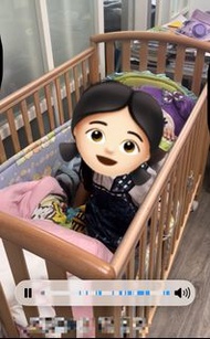 實木嬰兒床連床欄