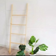 GANTUNGAN Ladder hanger, aesthetic prayer rug hanger, wooden hanging hanger, prayer rug storage rack