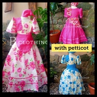Buwan ng Wika | Balloon Style Filipiniana with Petticoat for Kids | Traditional Filipino Dress