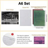 A6 Colourful Sun Printing Cyanotype Paper Film Kit With Architecture Film 5/40 Pcs Solar Print Paper