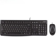 Logitech MK120 คีย์บอร์ดและเมาส์แบบมีสายขนาดเต็ม - USB Plug and Play ที่ทนทานสําหรับพีซี แล็ปท็อป บ้