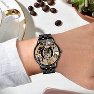 1pc Customized Black Alloy Watch, Dial Can Be Engraved With Photo, Create Your Personalized Timepiec