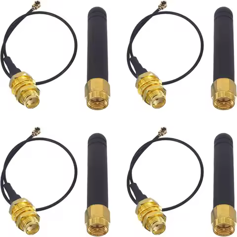 4PCS LoRa Antenna 868MHz 915MHz 3DBI with U.FL I-P-E-X-1 To SMA Connector for Lora Board ESP32 Lora3