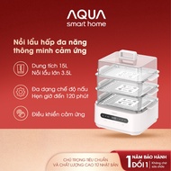 AQUA ES101 15L multi-function steamer hot pot, 3-layer pot, touch control, 120-minute timer, 6 modes