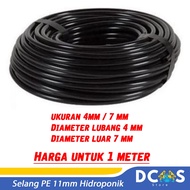 7mm PE Hose for Hydroponic Fertigation 4/ 7 Capillary Tube ID 4mm OD 7mm