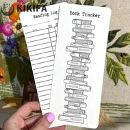 KIKIFA Book List Reading Log, Writable Notes Book Notecards Reading List Marker Cards, Creative Read