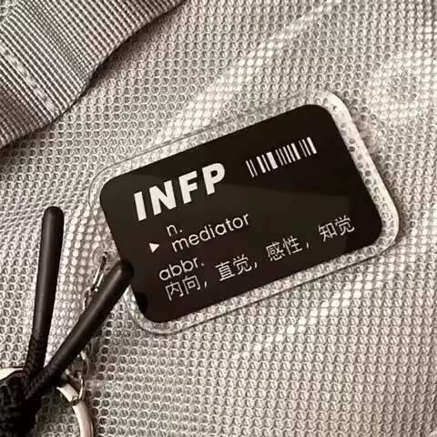 Funny MBTI 16 Type Personality Acrylic Keychain Peripheral School Bag Car Pendant Jewelry Cartoon Gi