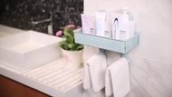 Punch-free woven bathroom shelf bathroom wall-mounted shelf toilet wall-mounted toilet storage rack