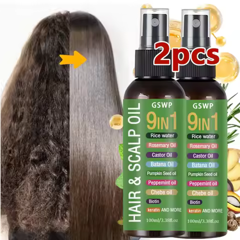 GSWP 9-in-1 Hair Oil,Tames Dryness & Breakage,deep moisturizing and smooth,heat protection, no need