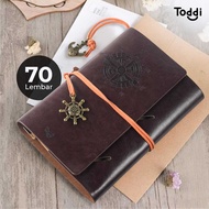 Buku Catatan Harian Binder Kulit Retro Pirate Daily Notebook
