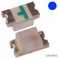 [100 Pieces]- Blue LED 0603 Transparent SMD Stickers