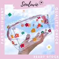 Souluvie Ins Transparent Pencil Bag Storage Bag Cosmetic Bag Wash Bag Travel Bag 透明铅笔盒化妆包