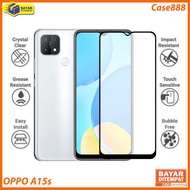 CASE888 Tempered Glass 5D 6D 9D 21D OPPO A15s Full Coverage Ultra HD - BLACK