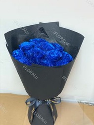 情人節國產厄瓜多爾11朵藍玫瑰鮮花花束｜