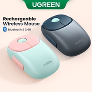 UGREEN Mouse  Quiet 2.4G Bluetooth Rechargeable Wireless Mouse Ergonomic Shape Silent Click 4000 DPI