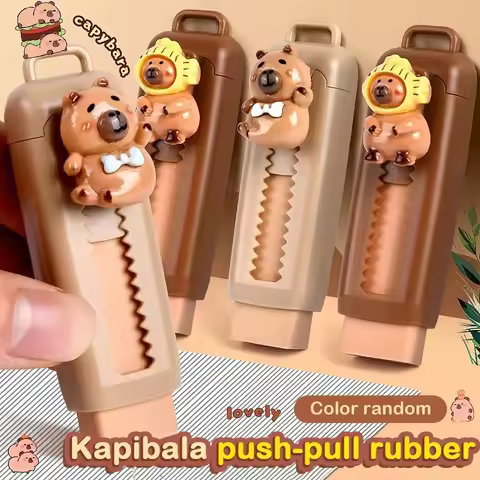 Capybara Eraser Retractable Eraser Painting Cartoon Eraser Rubber Eraser For School Student Supplies
