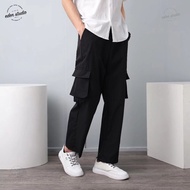 Malaysia SpotCOD Seluar Kerja Cargo Pants Men Khakis Baggy Sport Loose Straight Cut Overalls Casual 