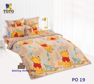 TOTO (PO19)หมีพูคลาสสิค Classic Pooh ชุดผ้าปูที่นอน ชุดเครื่องนอน ผ้าห่มนวม  ยี่ห้อโตโตแท้100%