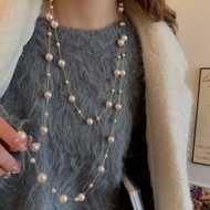 Exquisite Simple Fashion Pearl Double Layer Necklace