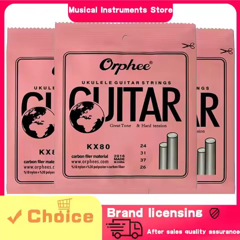 Orphee Ukulele Strings KX80 Nylon Carbon Fiber Professional Ukulele Strings Guitar 4 Strings For Uku
