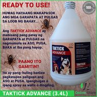 TAKTICK ADVANCE Amitraz Dermadex Medication Pets Wash or Spray 3.4L (Gallon) - Anti Galis or mange, 