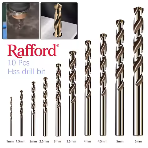 10Pcs HSS Balt Drill Bit Drill Bit Round Shank Gun Drill Bit For Wood Metal Stainless Steel Iron Dri