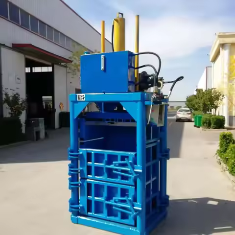 Automatic Carton Compress Baler Machine Vertical Hydraulic Cotton Bale Press for Clothing Easy Opera