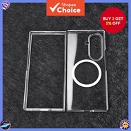 Durable Magnetic Hard PC Clear Luxury Transparent Phone Case for Samsung Galaxy Z Fold 7 Z Fold7  Sa