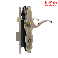 MAJU 8518 Hulu AB Grille Door Lock Handle Set Security Entrance Gate Lock St Kunci Pintu Depan Pagar