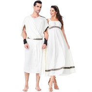 Halloween Greek Myth Cosplay: Ancient Roman Toga & Athena Stage Costume