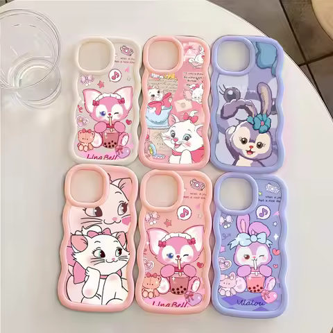 Cute StellaLou LinaBell Marie Cat Cover For Motorola Moto Edge 50 60 Funsion Pro G75 G22 E13 G32 G35